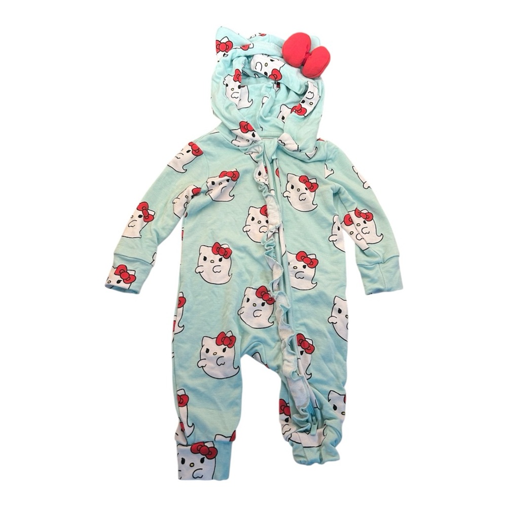 Posh Peanut x Hello Kitty Sanrio Hello Kitty Ghost Hooded Romper Size 3-6 Months